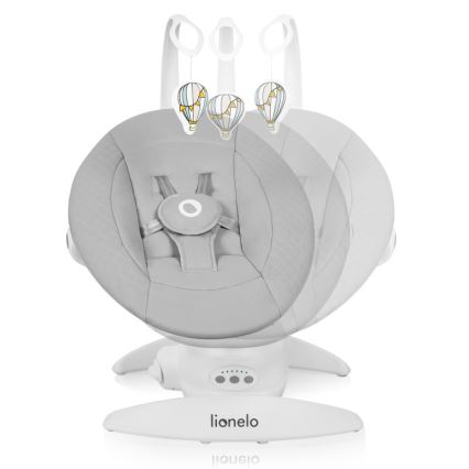 Lionelo - Dječja ljuljačka s melodijom IRIS Grey Concrete