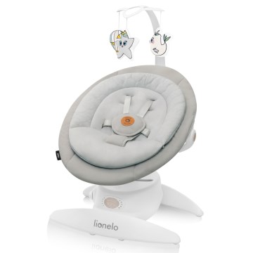 Lionelo - dječja ljuljačka s melodijom MELL Beige Sand 4xAA + daljinski upravljač