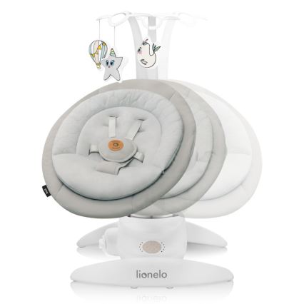 Lionelo - dječja ljuljačka s melodijom MELL Beige Sand 4xAA + daljinski upravljač
