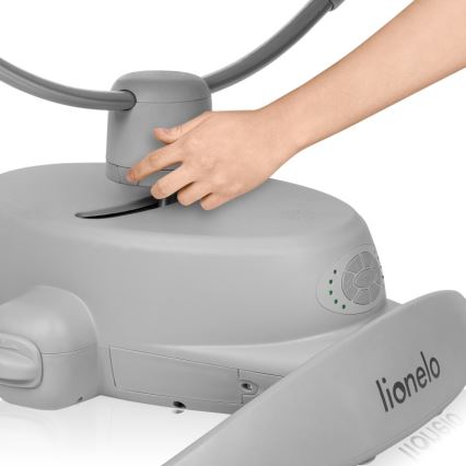 Lionelo - Dječja ljuljačka s melodijom MELL Grey Stone 4xAA + daljinski upravljač