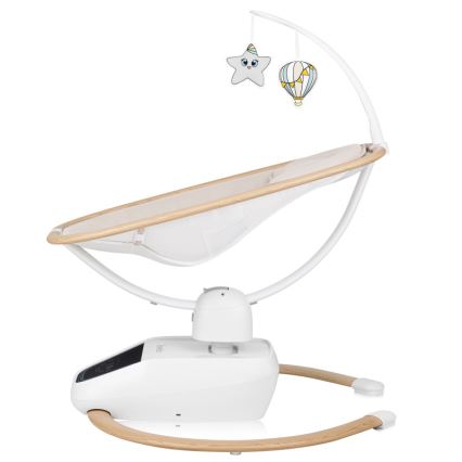 Lionelo - Dječja ljuljačka s melodijom OLIVIA Beige Natural + daljinski upravljač