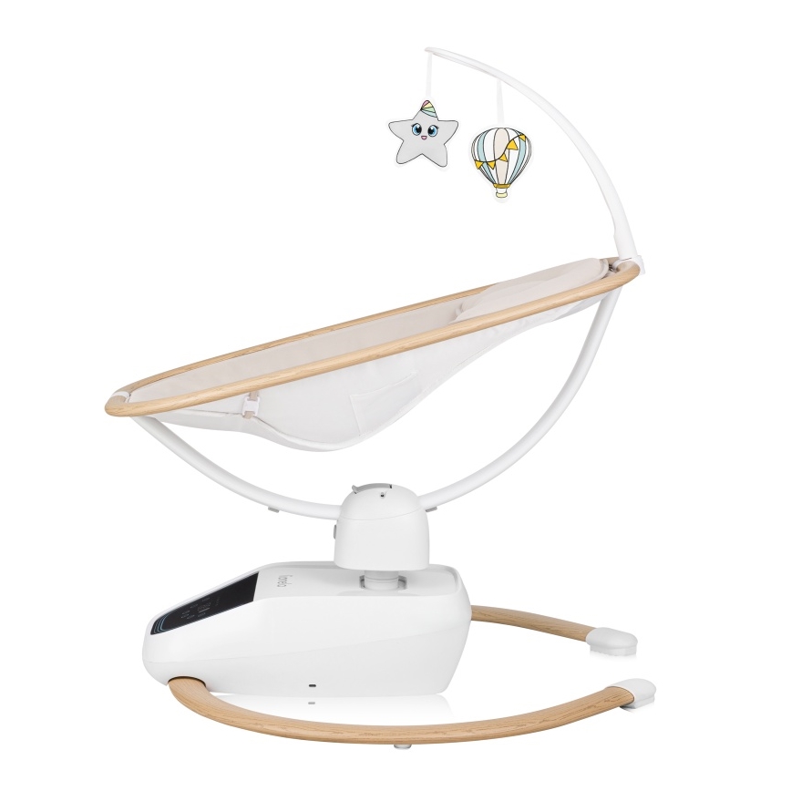 Lionelo - Dječja ljuljačka s melodijom OLIVIA Beige Natural + daljinski upravljač