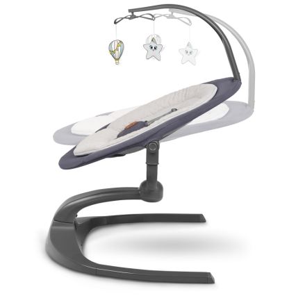 Lionelo - dječja ljuljačka s melodijom RINA 4xAA Grey Concrete + daljinski upravljač