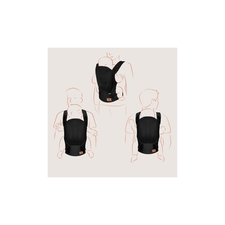 Lionelo - Dječja nosiljka MARGAREET Air Crna