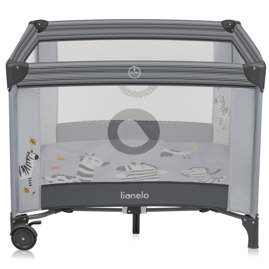 Lionelo - Dječja ogradica BONNIE Sivi Kamen