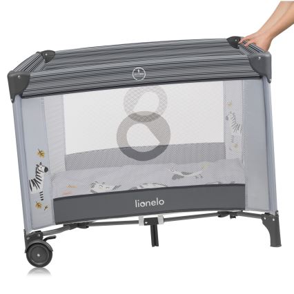 Lionelo - Dječja ogradica BONNIE Sivi Kamen