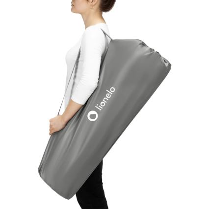 Lionelo - Dječja ogradica ROEL PLUS siva višebojna