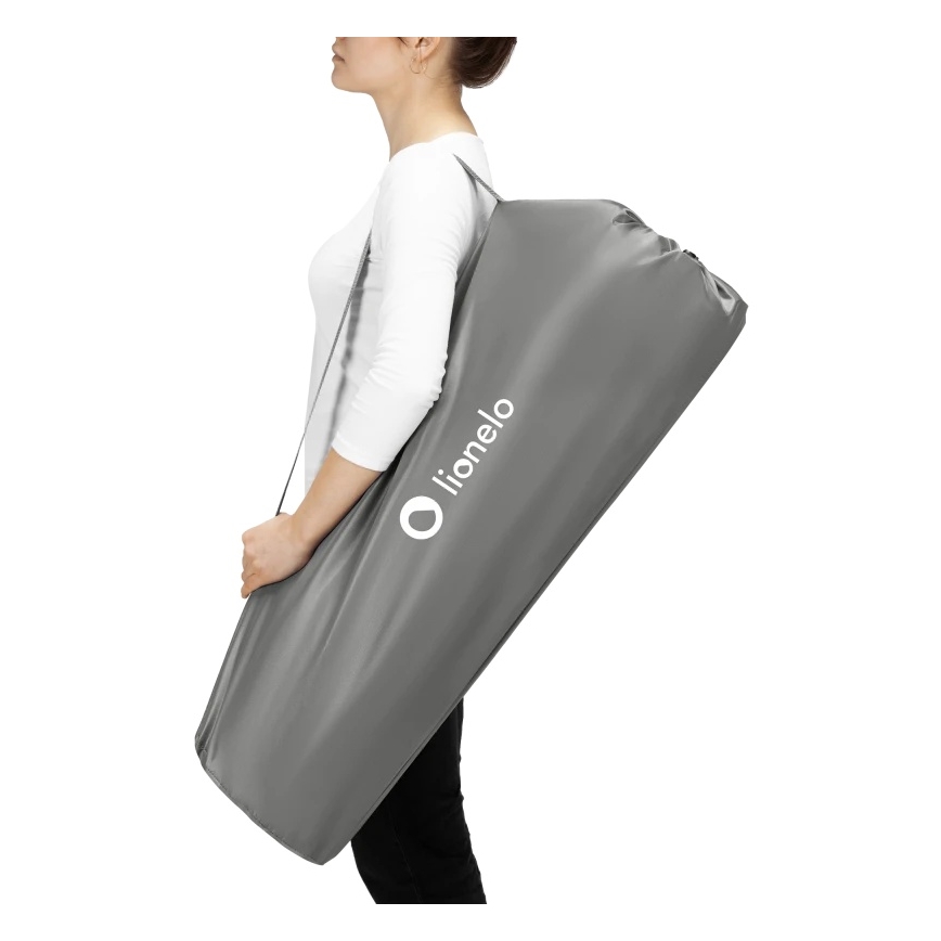 Lionelo - Dječja ogradica ROEL PLUS siva višebojna