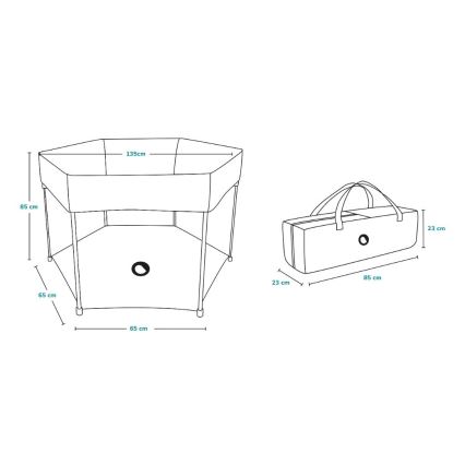 Lionelo - Dječja ogradica ROEL tamnoplava