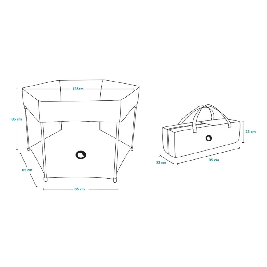 Lionelo - Dječja ogradica ROEL tamnoplava