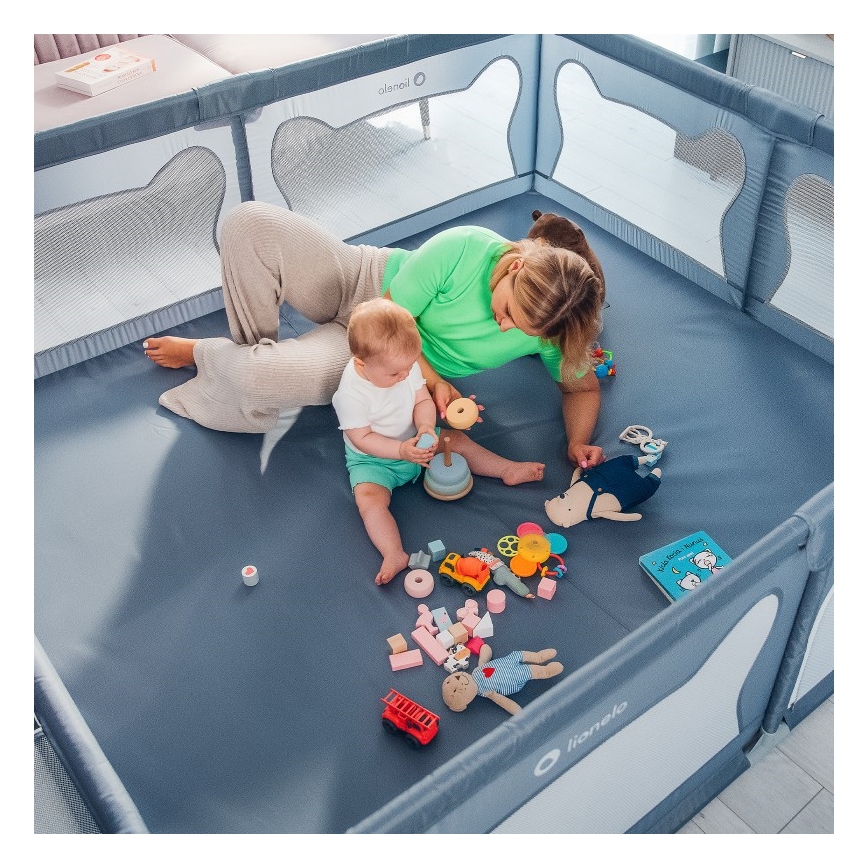 Lionelo - Dječja ogradica WILLOW XL, siva