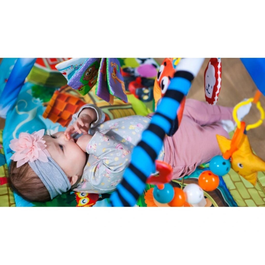 Lionelo - Dječja podloga za igru s kućicom AGNES PLUS