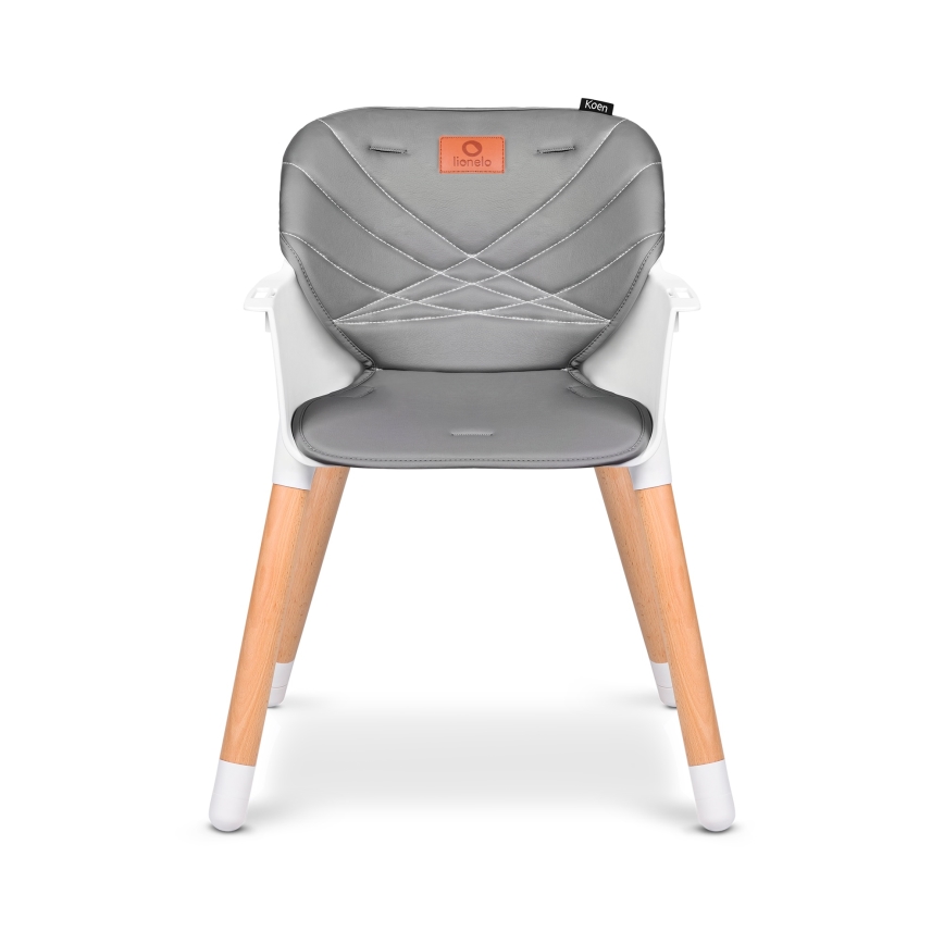 Lionelo - Dječja stolica za hranjenje 2 u 1 KOEN Grey Stone