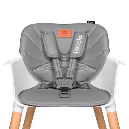 Lionelo - Dječja stolica za hranjenje 2u1 KOEN Grey Stone