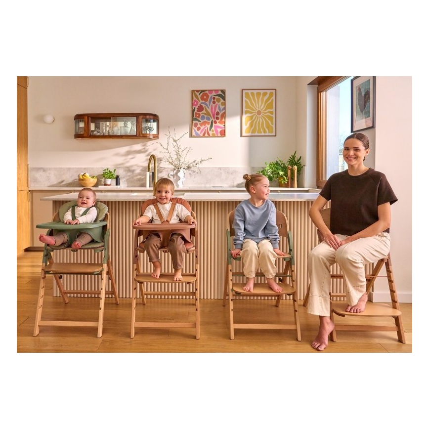 Lionelo - Dječja stolica za hranjenje 3 u 1 MEGAN Grey Wood