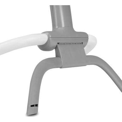 Lionelo - Dječja vibrirajuća ljuljačka s melodijom PASCAL 2xAA siva/tirkizna