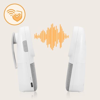 Lionelo - Dječji audio babyfon BABYLINE 2.2 5V s bežičnim punjenjem