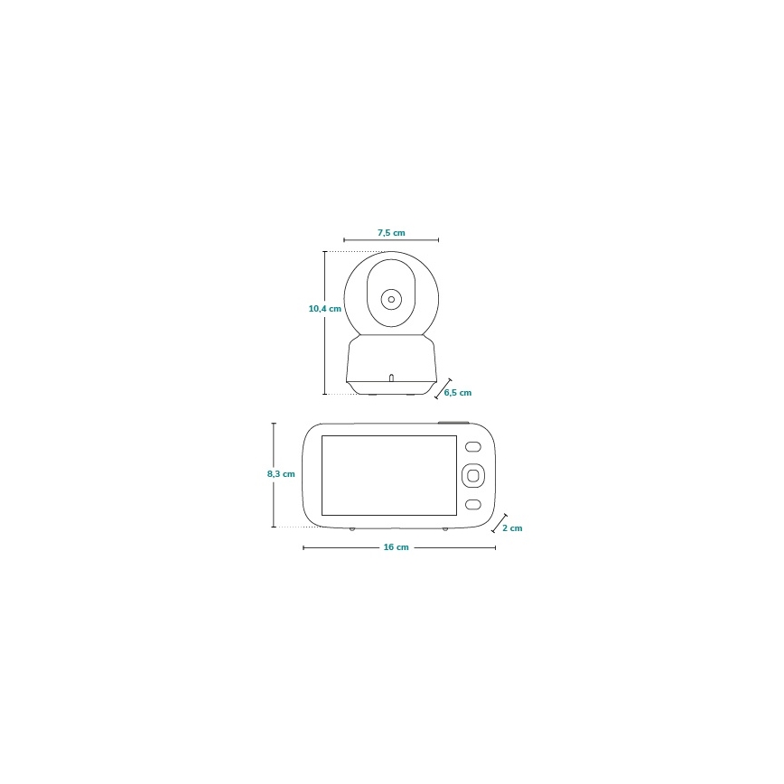 Lionelo - Dječji bebi-fon s monitorom BABYLINE 9.1 5V 3600 mAh