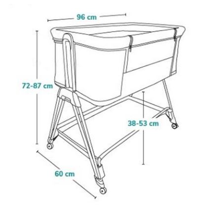 Lionelo - Dječji krevetić 2u1 LUNA siva