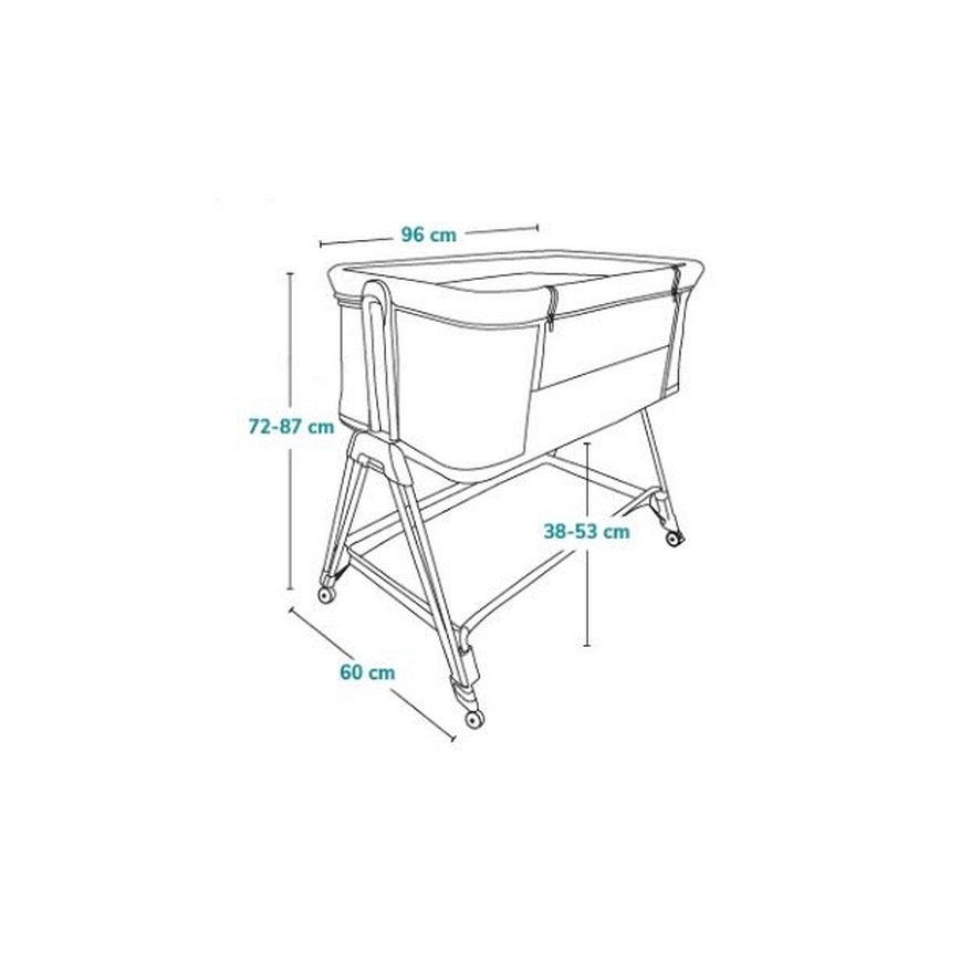 Lionelo - Dječji krevetić 2u1 LUNA siva