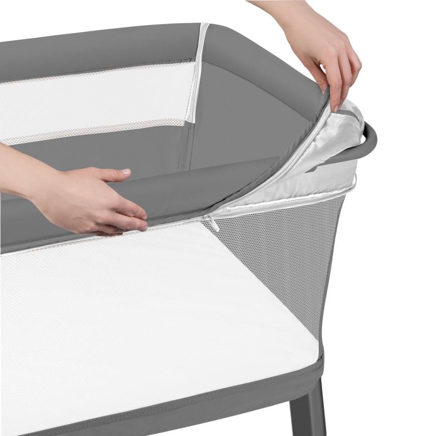 Lionelo - Dječji krevetić 5 u 1 THOMI PLUS Sivi beton