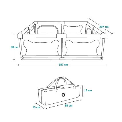 Lionelo - Dječji park za igru WILLOW XL bež