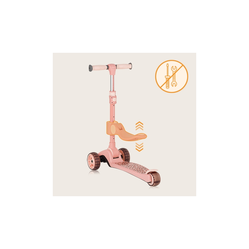 Lionelo - Dječji romobil 2 u 1 FRANKY, ružičasti