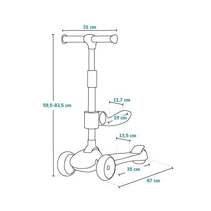 Lionelo - Dječji romobil 2 u 1 FRANKY, ružičasti