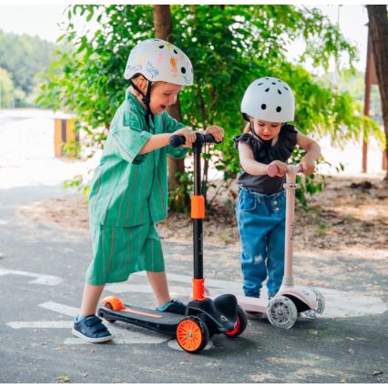 Lionelo - Dječji romobil JESSY 3xAA ružičasta