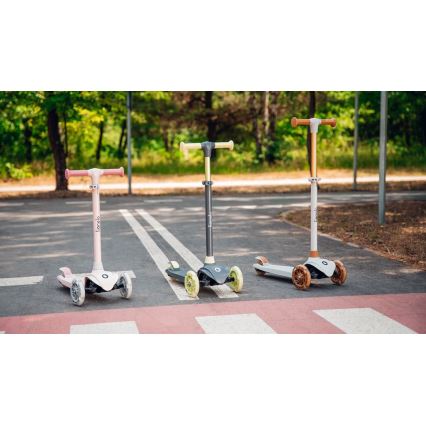 Lionelo - Dječji romobil JESSY 3xAA ružičasta