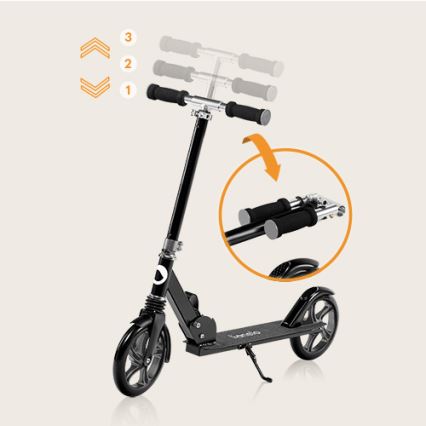 Lionelo - Dječji romobil LUCA crna