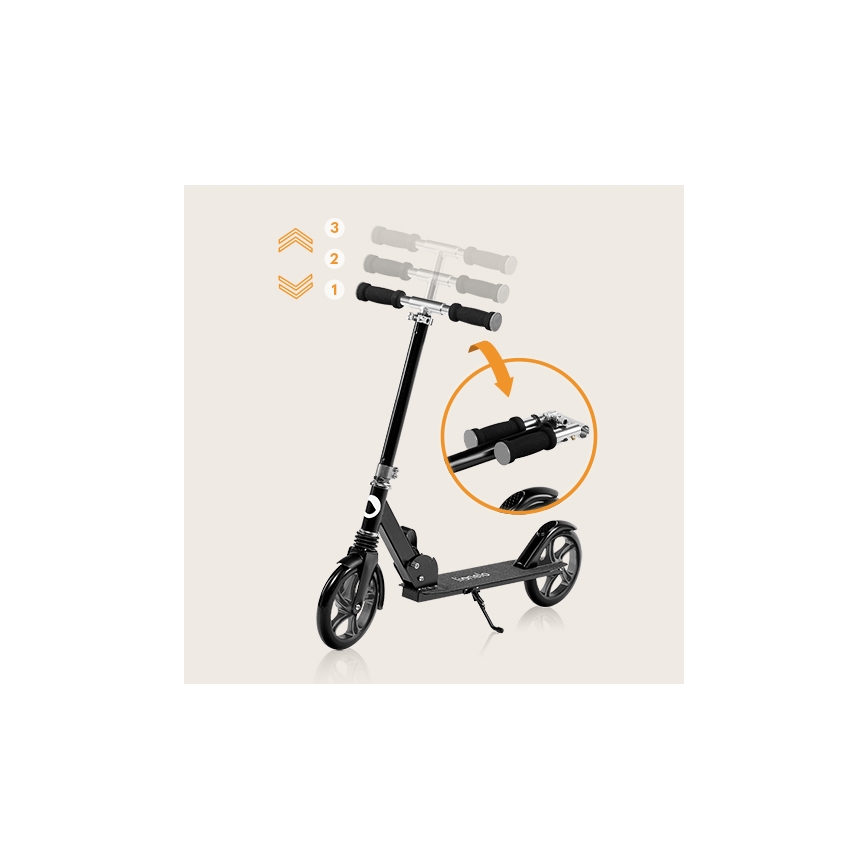 Lionelo - Dječji romobil LUCA crna