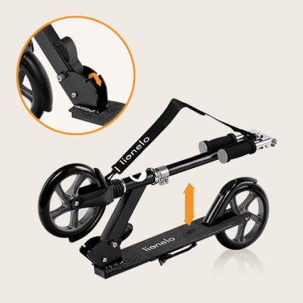 Lionelo - Dječji romobil LUCA crna
