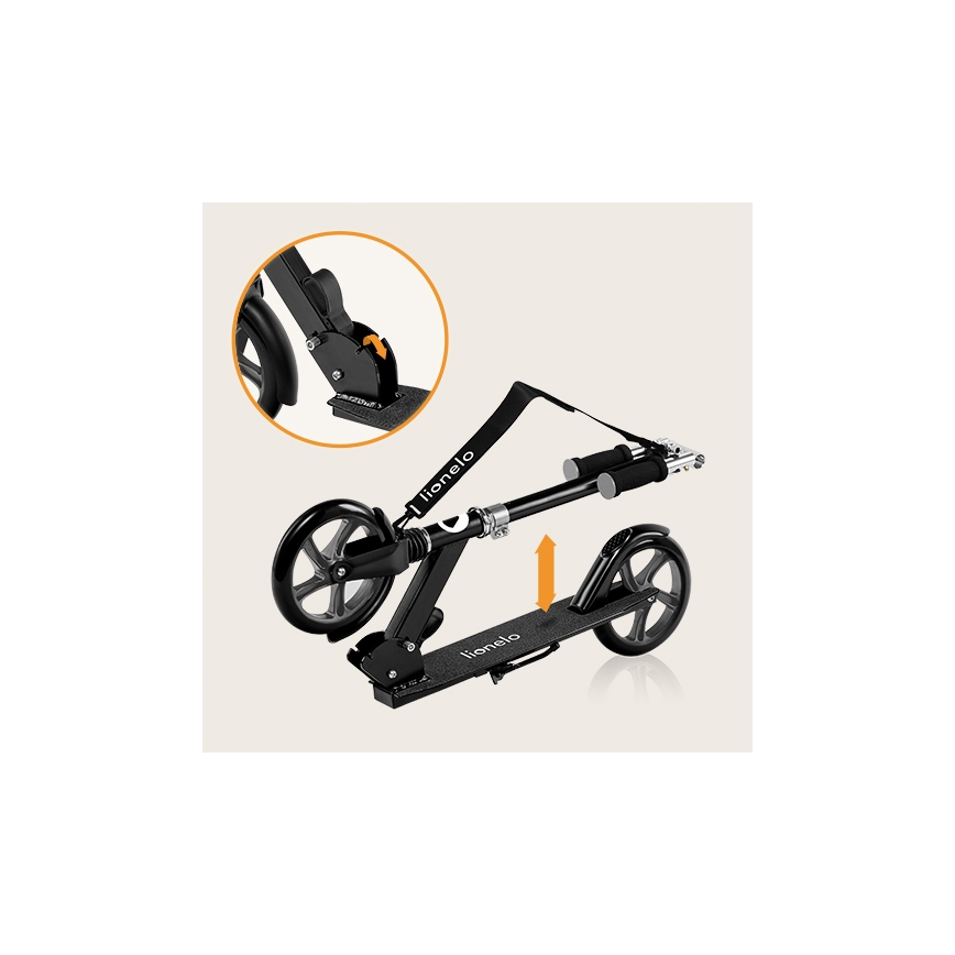 Lionelo - Dječji romobil LUCA crna