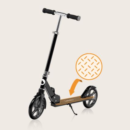 Lionelo - Dječji romobil LUCA crni