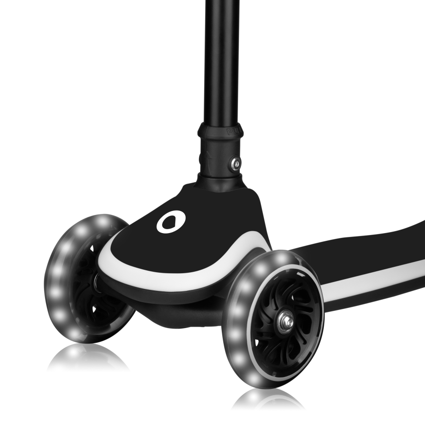 Lionelo - Dječji romobil MEY 3xAAA Crni Oniks
