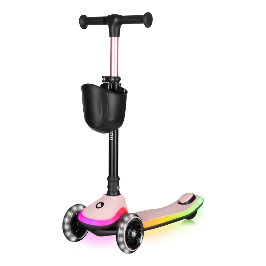 Lionelo - Dječji romobil MEY 3xAAA Pink Rose
