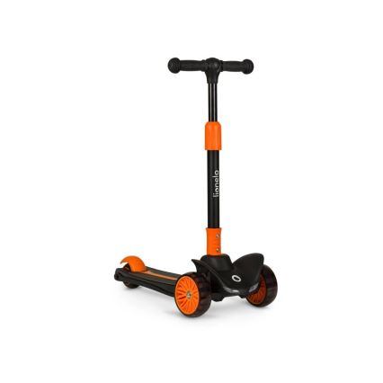 Lionelo - Dječji romobil TIMMY 3xAA narančasti/crni