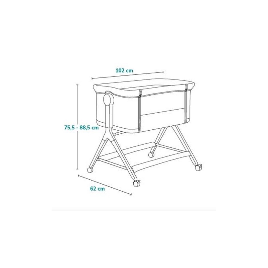 Lionelo - Dječji sivi krevetić 3 u 1 LEONIE PLUS