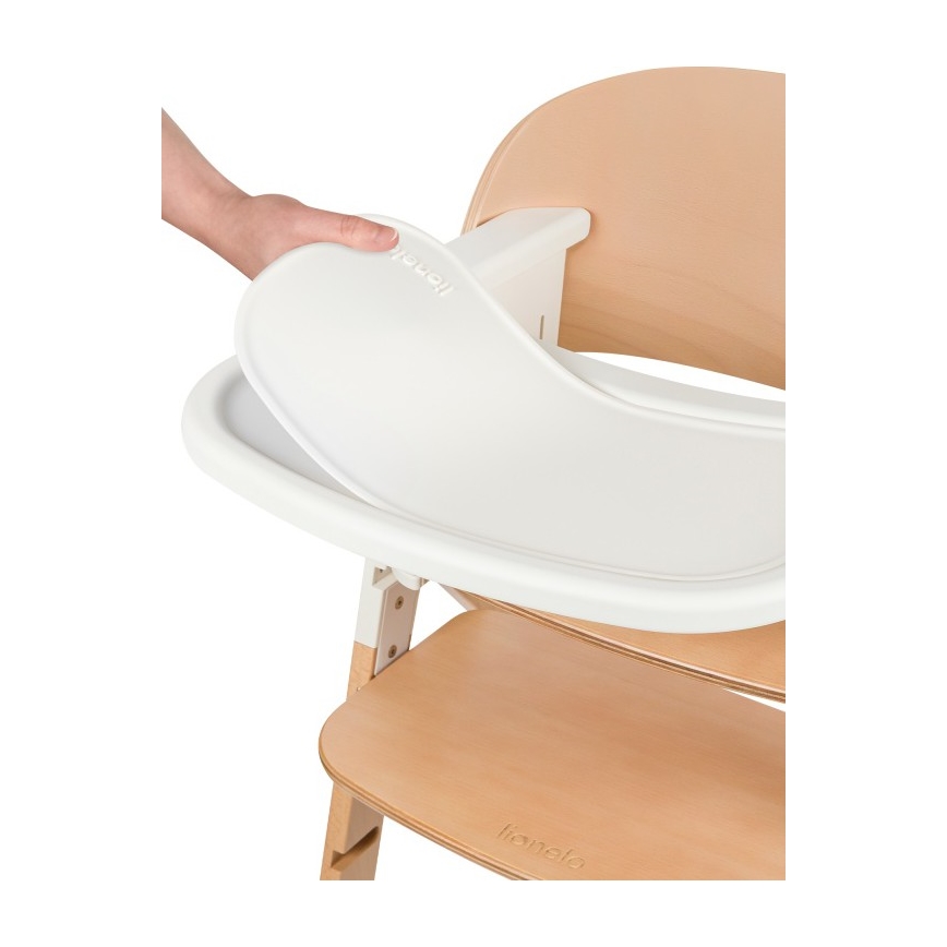 Lionelo - Dječji stolac za hranjenje 3 u 1 MEGAN Bijelo drvo