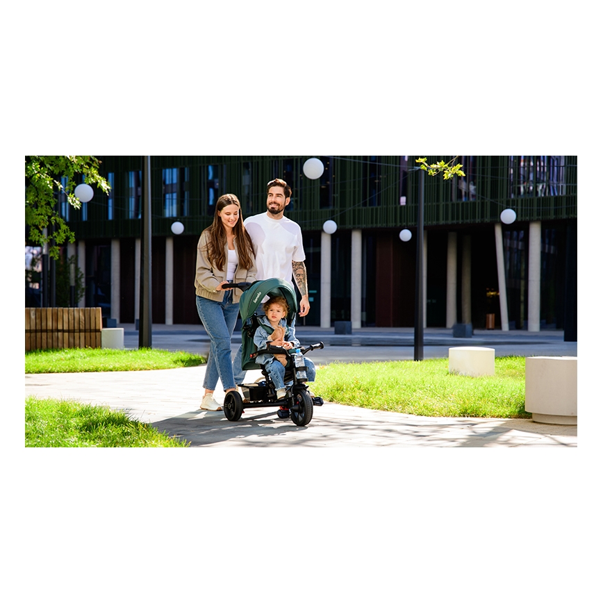 Lionelo - Dječji tricikl HAARI zeleni/crni