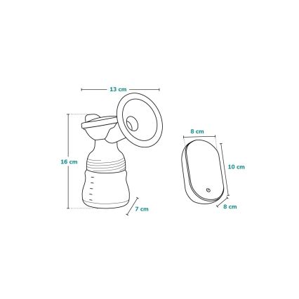 Lionelo - Električna punjiva pumpa za izdajanje majčinog mlijeka FIDI GO 5V 1200 mAh 150 ml