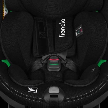 Lionelo - Autosjedalica s bazom, rotirajuća HARMONY i-Size 40-150 cm crna