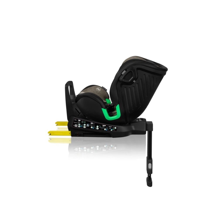 Lionelo - Autosjedalica s bazom okretna HARMONY i-Size 40-150 cm crna/maslinasta