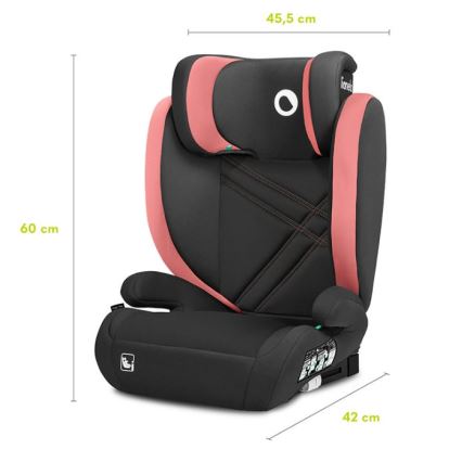 Lionelo - Autosjedalica HUGO i-Size 100-150 cm crna/ružičasta