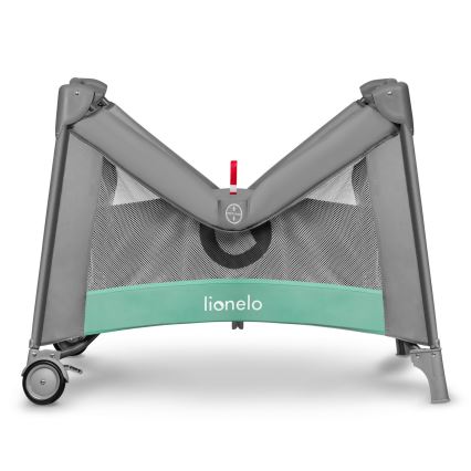 Lionelo - Igraća ogradica MILLE sivo-zelena