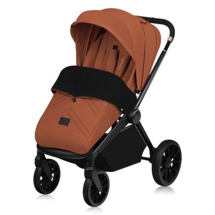 Lionelo - Kombinirana 3u1 dječja kolica MIKA PLUS Brown Rust