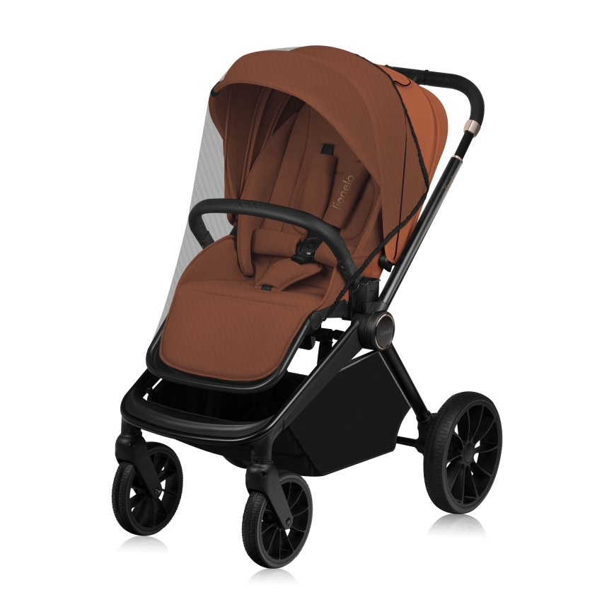 Lionelo - Kombinirana 3u1 dječja kolica MIKA PLUS Brown Rust