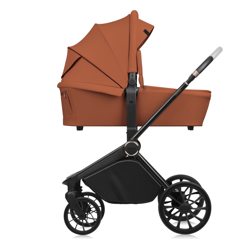 Lionelo - Kombinirana 3u1 dječja kolica MIKA PLUS Brown Rust