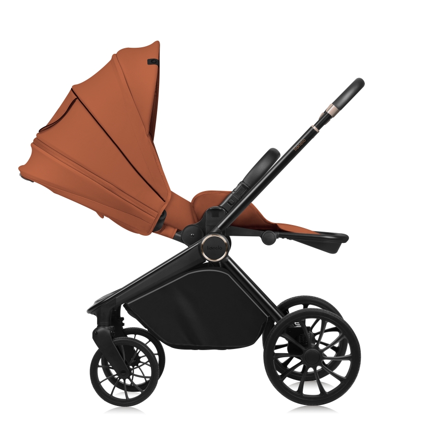 Lionelo - Kombinirana 3u1 dječja kolica MIKA PLUS Brown Rust